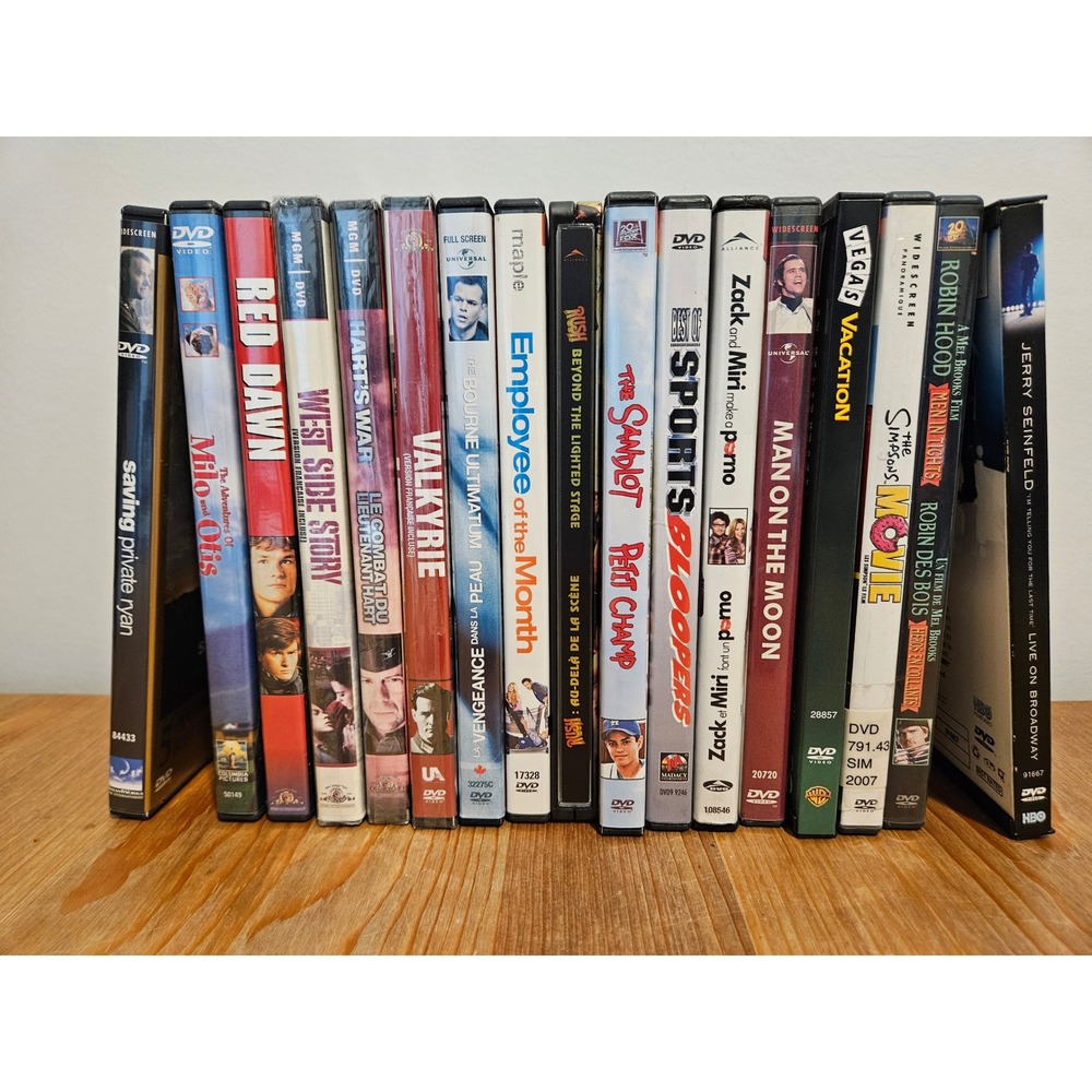 DVD Movie Lot 17 Titles Rush Simpsons Saving Private Ryan Red Dawn Vegas DVD